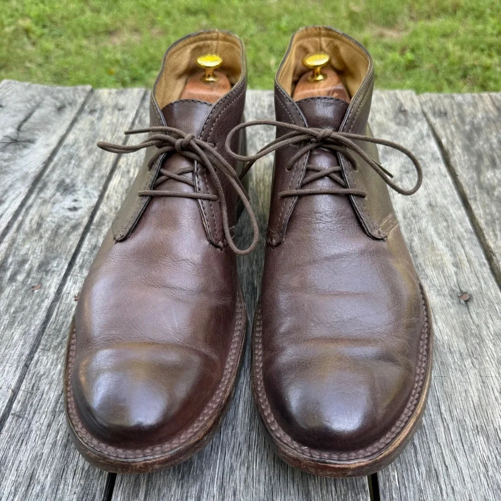 Frye Oliver Chukka Boots Mens 11.5 D Dark Brown Leather Desert Boots 87820